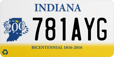 IN license plate 781AYG