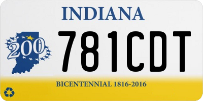 IN license plate 781CDT