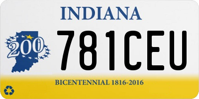 IN license plate 781CEU
