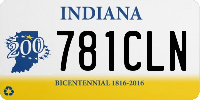 IN license plate 781CLN