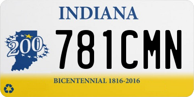 IN license plate 781CMN