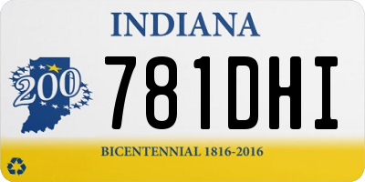 IN license plate 781DHI