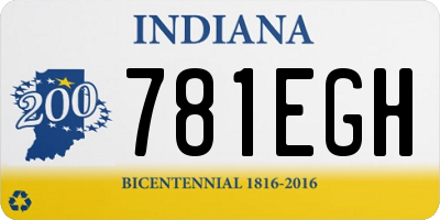 IN license plate 781EGH