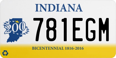 IN license plate 781EGM