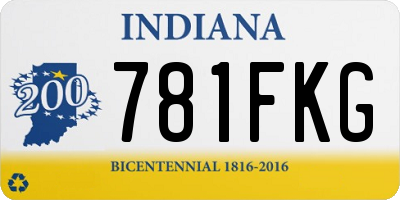 IN license plate 781FKG