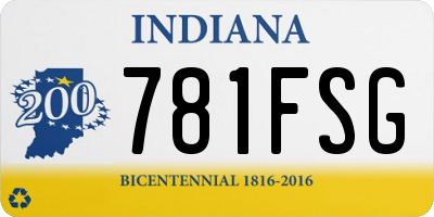 IN license plate 781FSG
