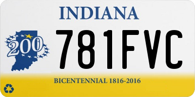 IN license plate 781FVC