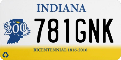 IN license plate 781GNK