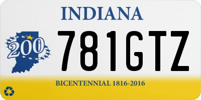 IN license plate 781GTZ