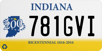 IN license plate 781GVI