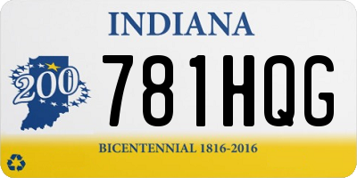 IN license plate 781HQG