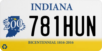 IN license plate 781HUN