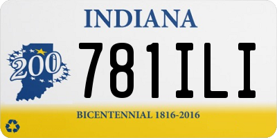 IN license plate 781ILI