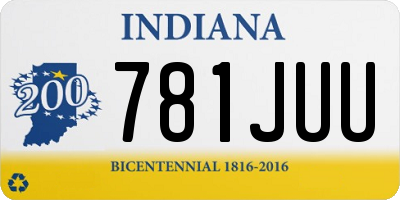 IN license plate 781JUU