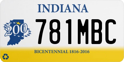 IN license plate 781MBC