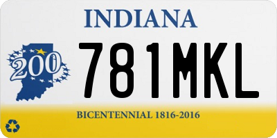 IN license plate 781MKL