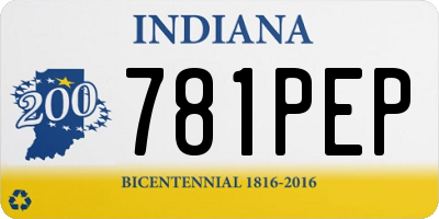 IN license plate 781PEP