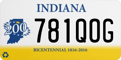 IN license plate 781QOG