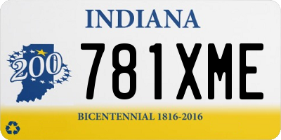 IN license plate 781XME