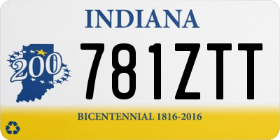 IN license plate 781ZTT