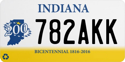 IN license plate 782AKK