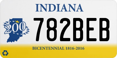 IN license plate 782BEB