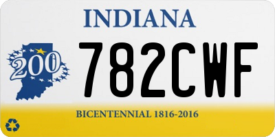 IN license plate 782CWF