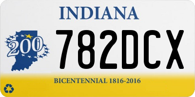 IN license plate 782DCX