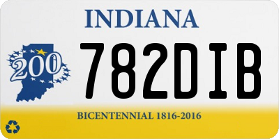 IN license plate 782DIB