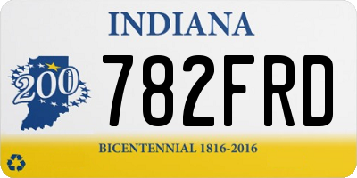 IN license plate 782FRD