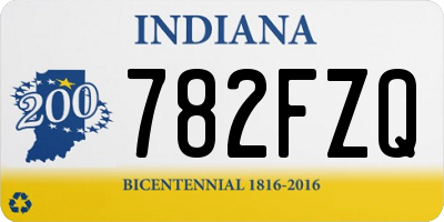 IN license plate 782FZQ