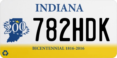 IN license plate 782HDK