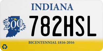 IN license plate 782HSL