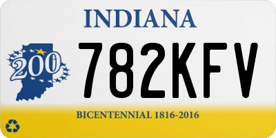 IN license plate 782KFV