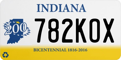 IN license plate 782KOX