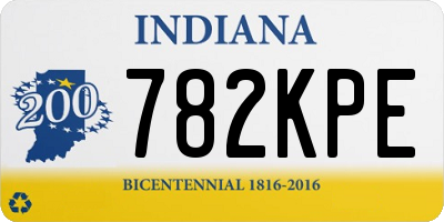 IN license plate 782KPE