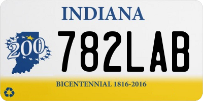 IN license plate 782LAB