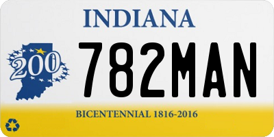 IN license plate 782MAN