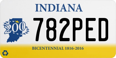 IN license plate 782PED