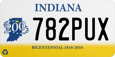 IN license plate 782PUX