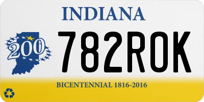 IN license plate 782ROK