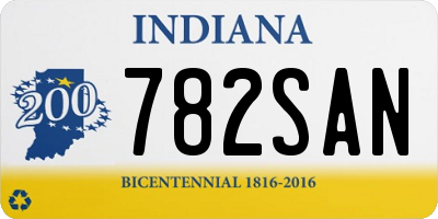 IN license plate 782SAN