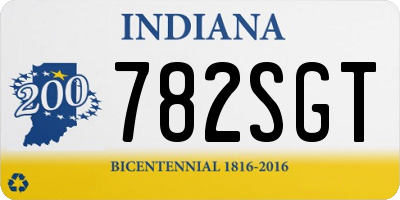 IN license plate 782SGT