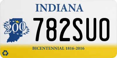 IN license plate 782SUO