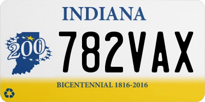 IN license plate 782VAX