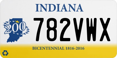 IN license plate 782VWX