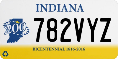 IN license plate 782VYZ