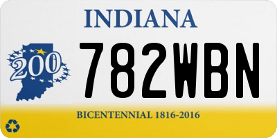 IN license plate 782WBN