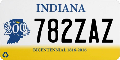 IN license plate 782ZAZ