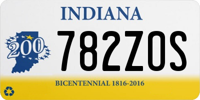 IN license plate 782ZOS